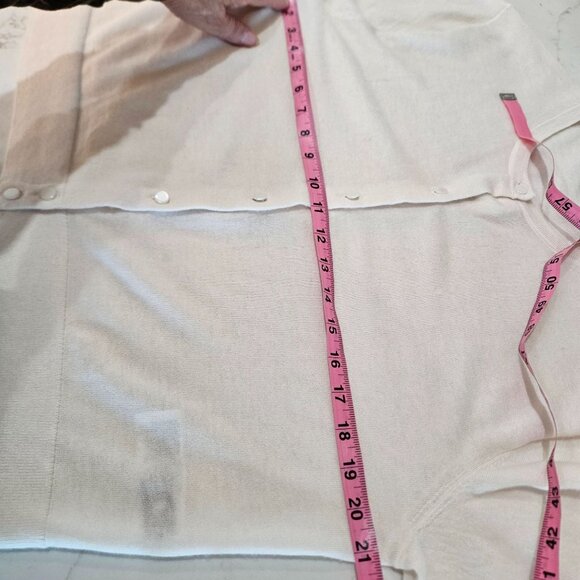 J. Crew Womens XL Beige Ivory Featherweight The Good Cashmere Cardigan Preppy - Picture 10 of 11